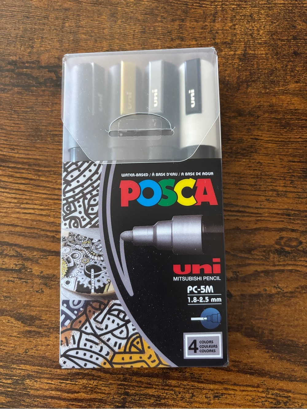 Posca PC-5M Silver and Metallic Paint Marker Set by Uni